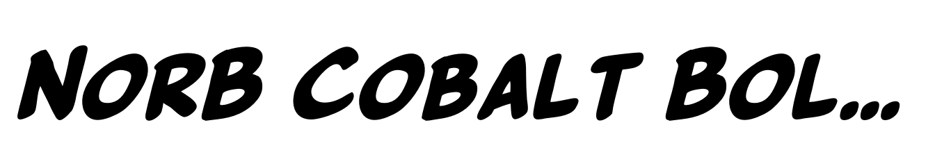 NorB Cobalt Bold Expanded Italic
